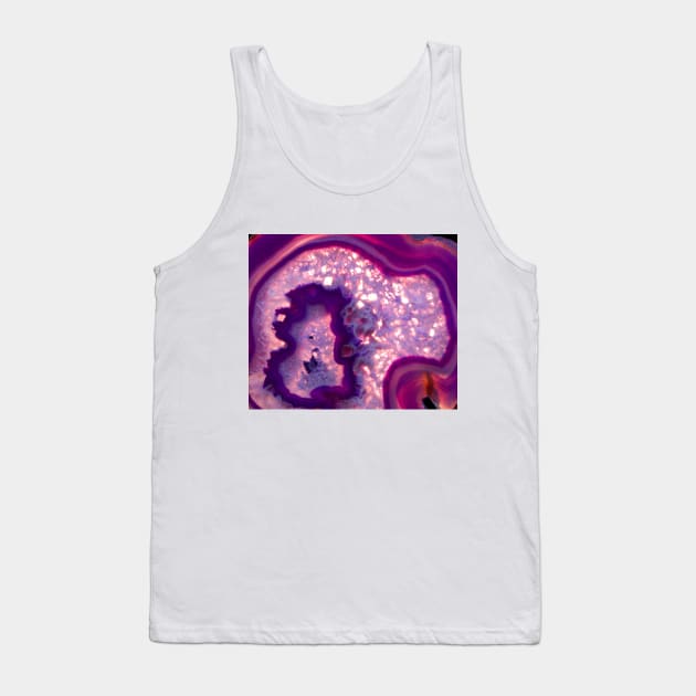 Purple Geode Crystal Tank Top by DalalsDesigns